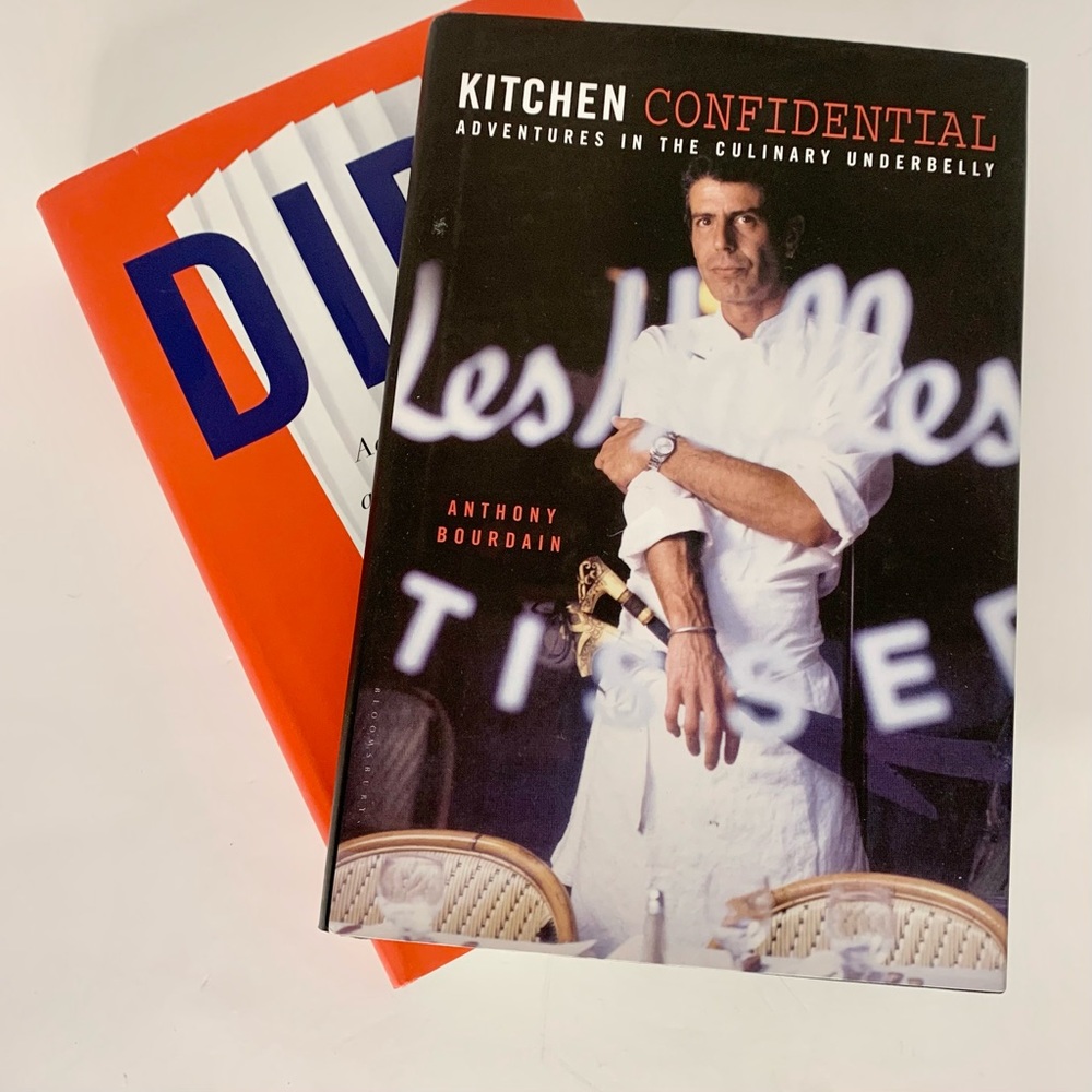 💔SOLD💔 Anthony Bourdain Kitchen Confidential DIRT by Bill Buford book bundle